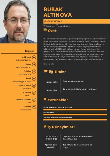 Çevre Mühendisi CV Örnekleri cv indir